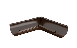 Угол желоба наружный LINDAB RVY сталь, коричневый, 90 град., D 125 мм
